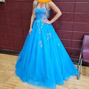 Stunning Blue Pageant or Prom Dress